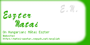 eszter matai business card